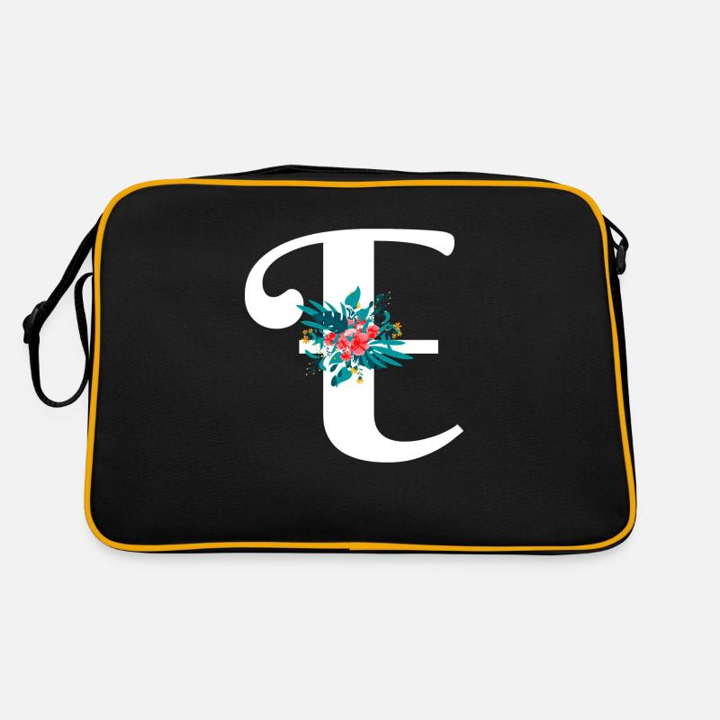 lettre E fleuris Sac Retro