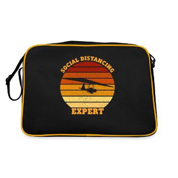 Social distancing Expert Hang Gliding - Retro Tasche - Schwarz/Gold - Hinten