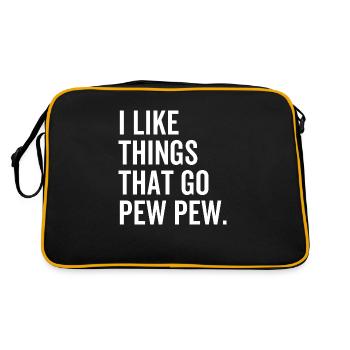 I Like Things That Go Pew Pew - Retro Bag - black/gold - Back