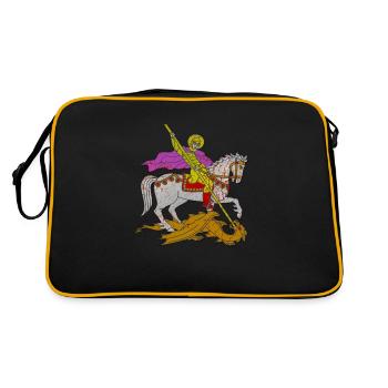 Michel archange saint ange chrétien saint snkt - Sac Retro - noir/or - Dos
