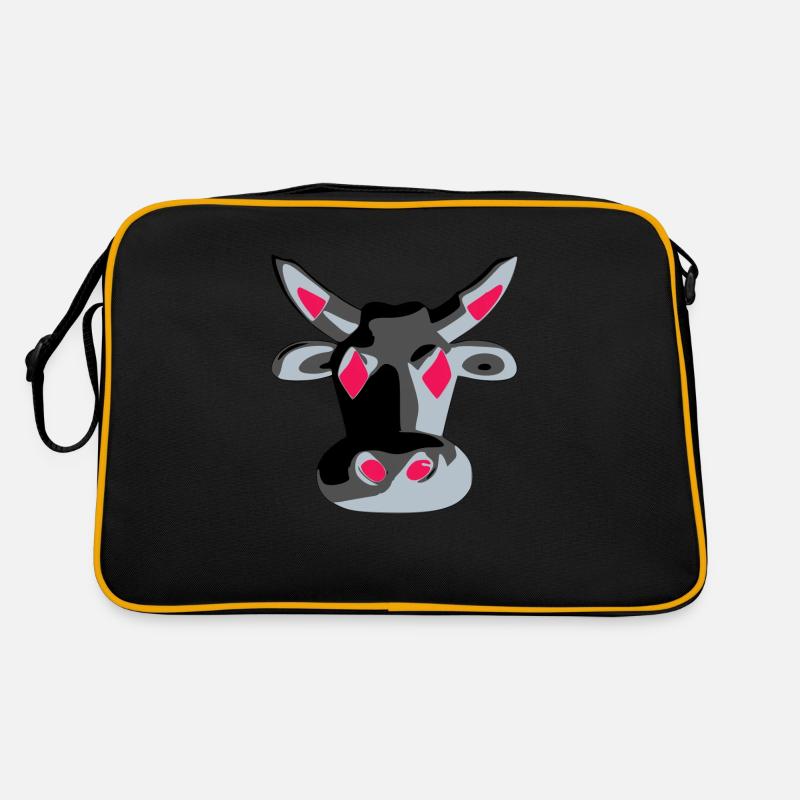 Stylized cow's head Retro Bag