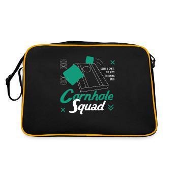 Cornhole Squad Wilderness Ironic Saying - Retro Bag - black/gold - Back