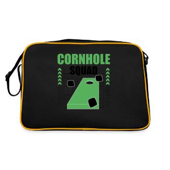 Cornhole Squad Ironic Quote Sack Tossing - Retro Bag - black/gold - Back