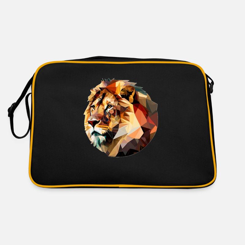 Vector Lion's Head Profile Gift Retro Bag