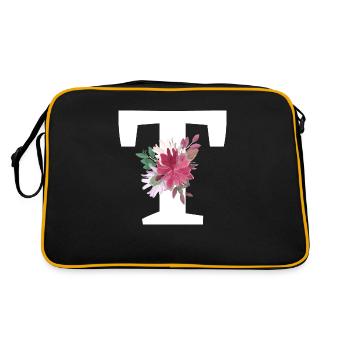 Lettre t floral - Sac Retro - noir/or - Dos