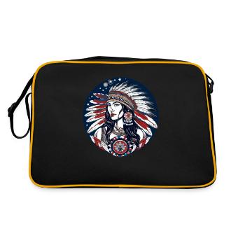 American folklore - Retro Bag - black/gold - Back