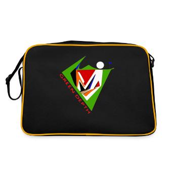 GREEN DEPTH - Retro Bag - black/gold - Back
