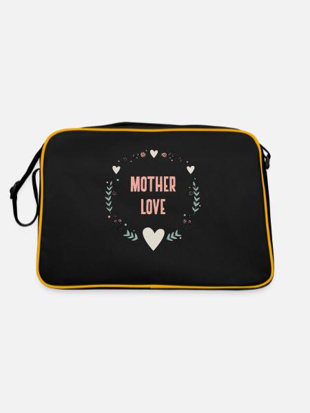 Mother's Day Mother Love Thank You Children Gift - Retro Bag - black/gold - Back
