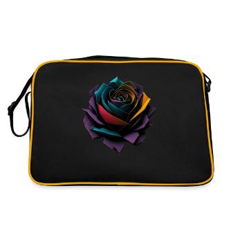 Geometric Rose - Retro Bag - black/gold - Back