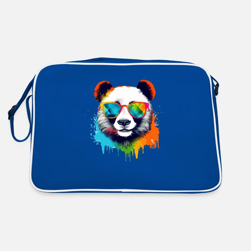 Cooli der Panda mit Brille Retro Tasche