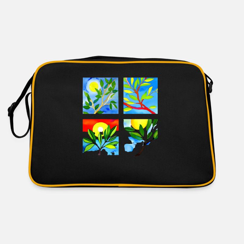 Lachender Olivenzweig - Nachhaltige Harmonie Retro Tasche