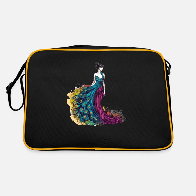 Peacock Modedesigner Retro Tasche
