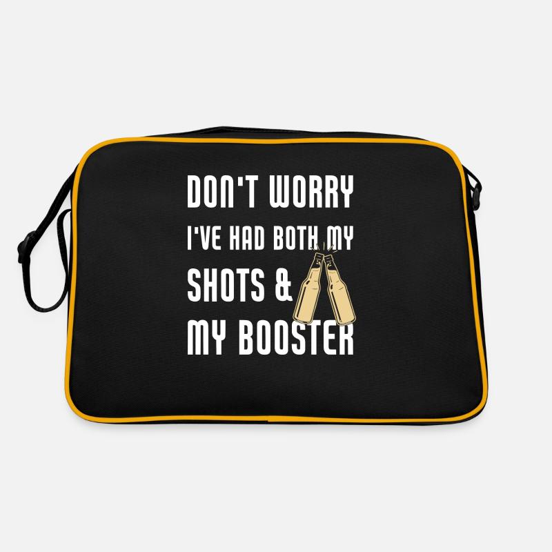 Don't worry I've had both my shots & my booster Retro Bag