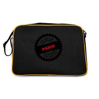 PARIS ZERTIFIZIERT - Retro Tasche - Schwarz/Gold - Hinten