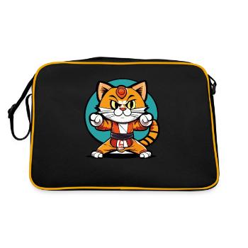 Ninja Cat Karaté Kitty - Sac Retro - noir/or - Dos