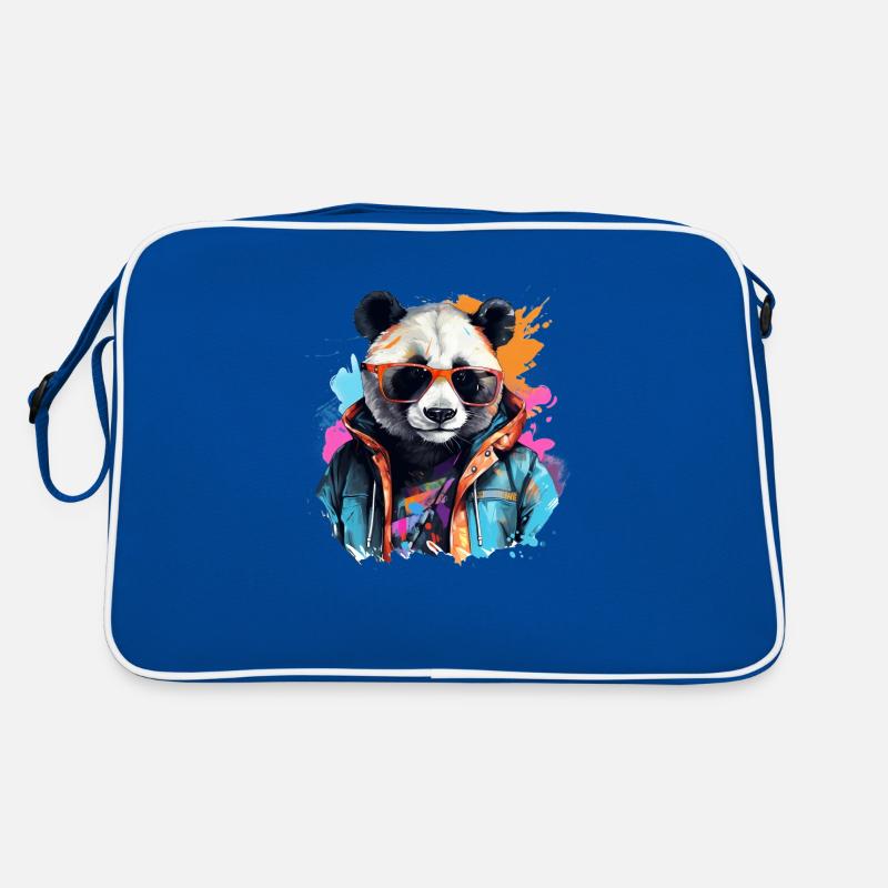 Rogue Panda. Design im Graffiti-Stil. Retro Tasche
