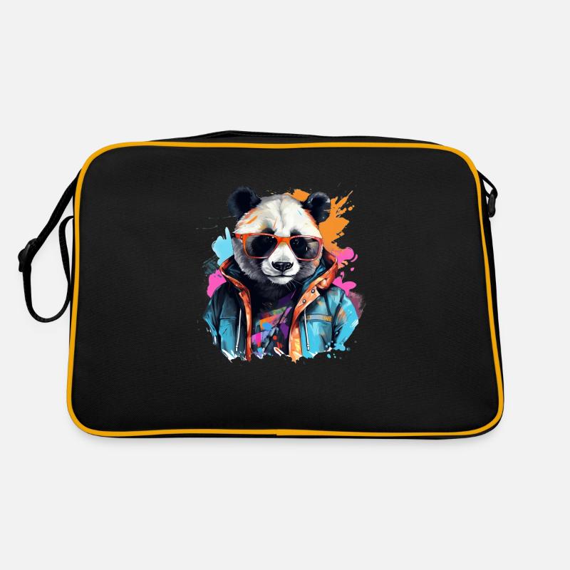 Rogue Panda. Graffiti-style design. Retro Bag