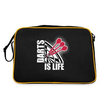 Darts is Life Player Board Dart Dart Dartboard - Retro Bag - black/gold - Back