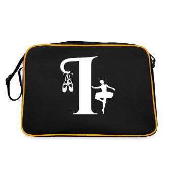 Lettre i ballerine - Sac Retro - noir/or - Dos
