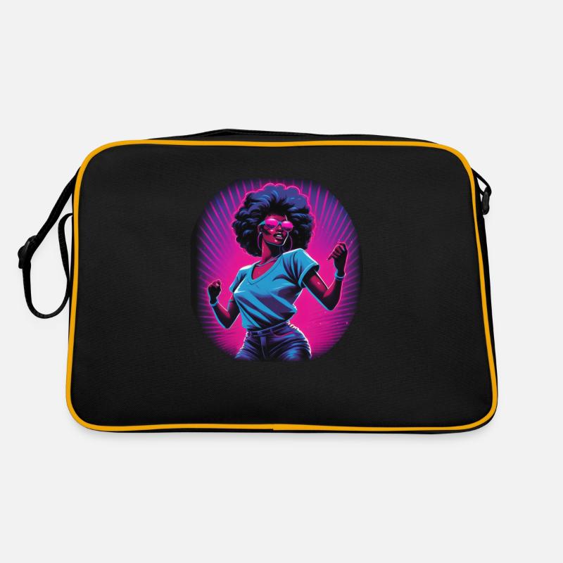Feierndes Mädchen Retro Tasche