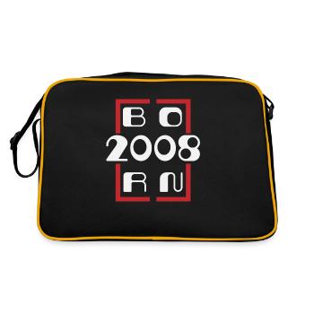 Born in 2008 - Anniversary 2008 - Retro Bag - black/gold - Back