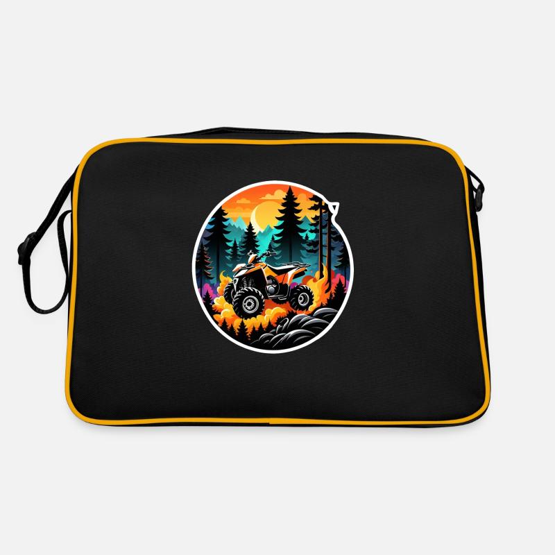 Quad & Offroad - Retro Tasche - Schwarz/Gold