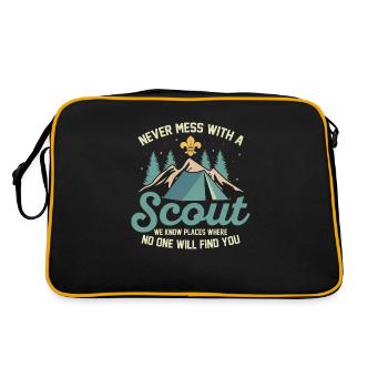 Scout's Warning: Hidden Places Expert Tee - Retro Bag - black/gold - Back