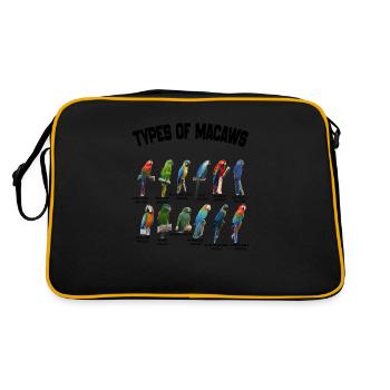 Types Of Macaws - Macaws Breeds List - Retro Bag - black/gold - Back