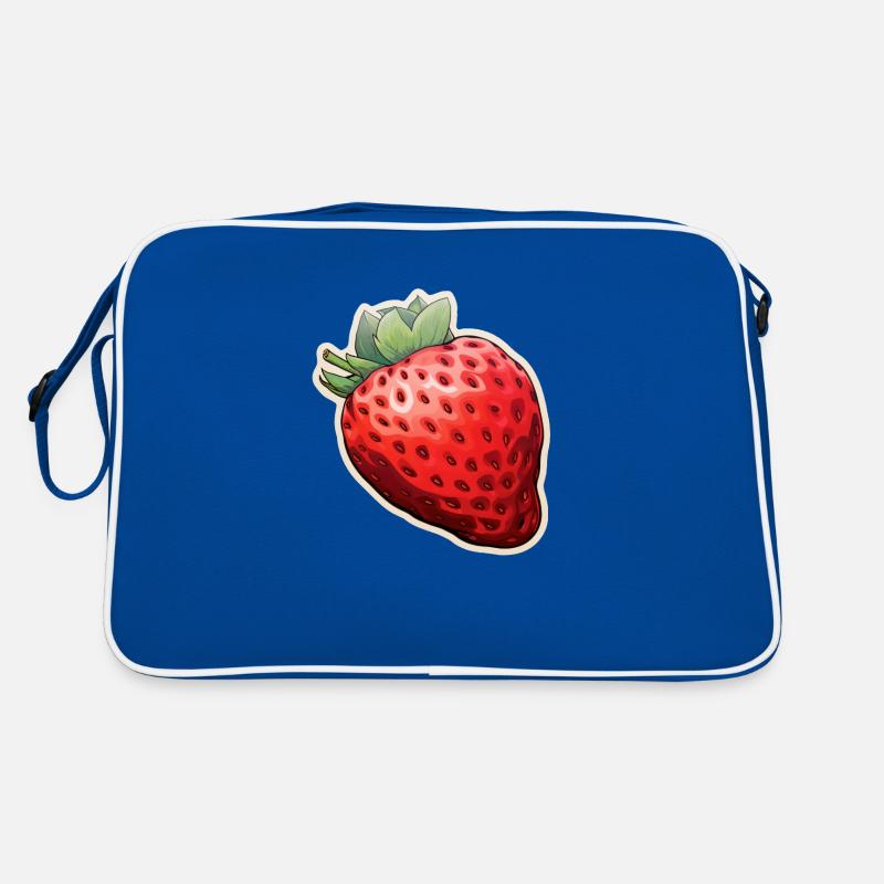 Erdbeere Retro Tasche
