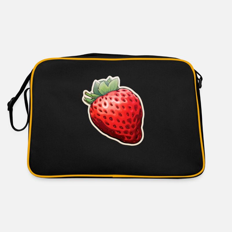 Erdbeere Retro Tasche