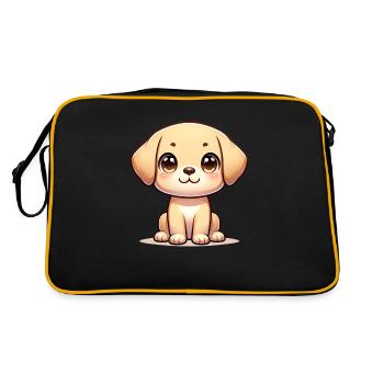 Illustration numérique de chien Labrador mignon - Sac Retro - noir/or - Dos