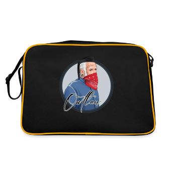 Rieser Grantler // Illustration - Retro Tasche - Schwarz/Gold - Hinten