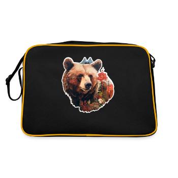 Bear in the wild - Retro Bag - black/gold - Back