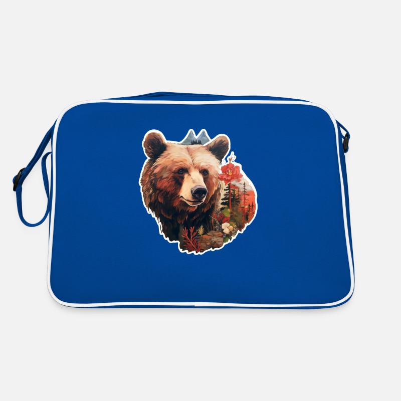 Bär in der Wildnis Retro Tasche