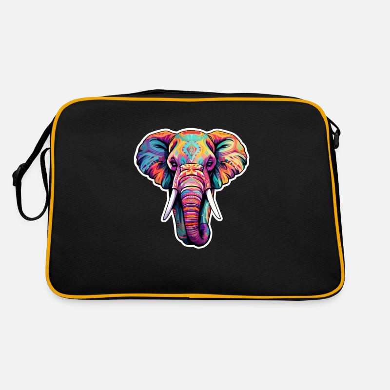 Elephant psychedelic Retro Bag