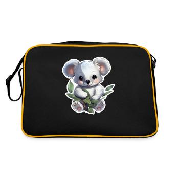 Koala Cute - Retro Bag - black/gold - Back