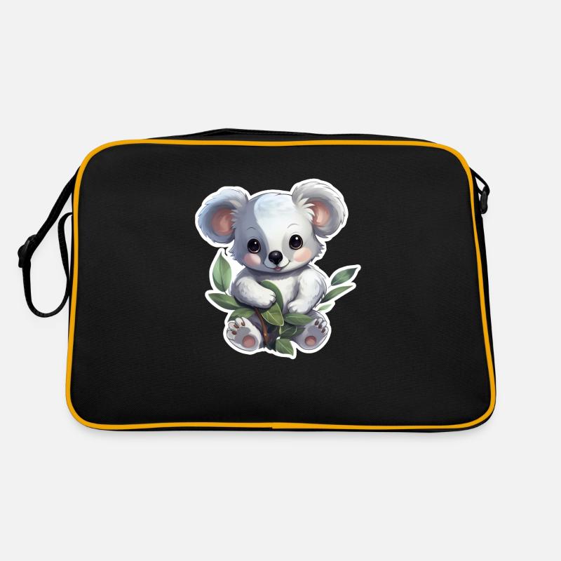 Koala Cute - Retro Bag - black/gold