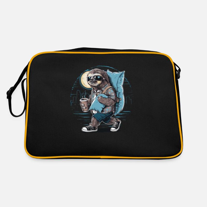 Sloth Sleepwalker Retro Tasche
