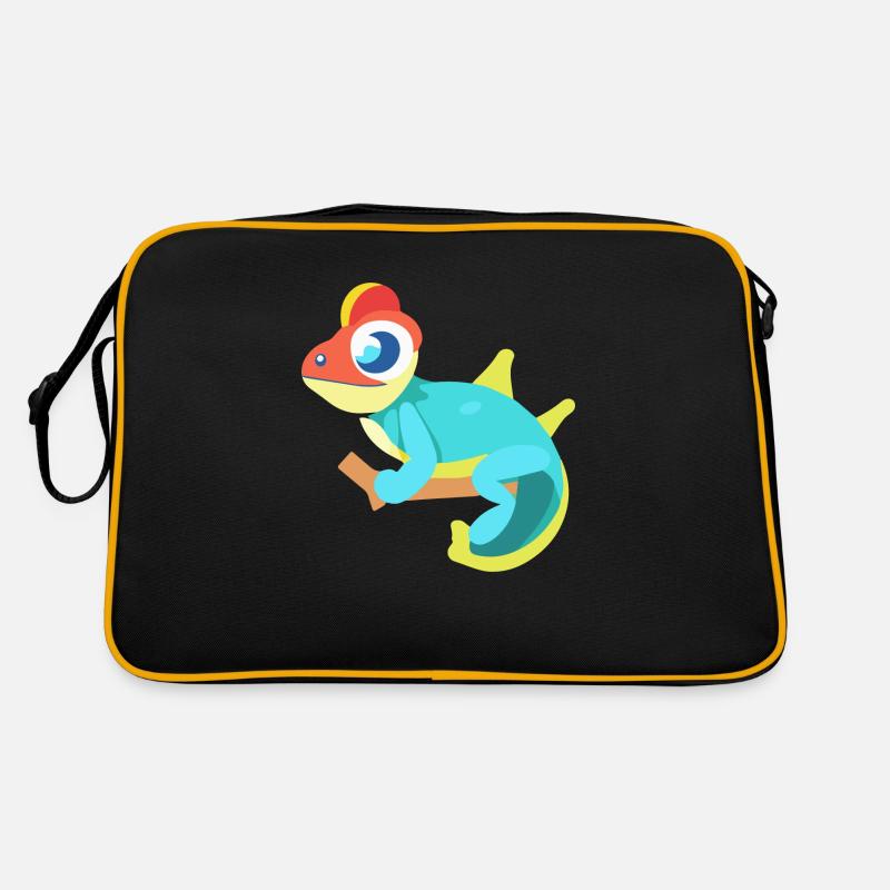 Caméléon coloré Sac Retro