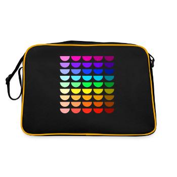 Rainbow smiles - Retro Bag - black/gold - Back