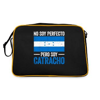 Stolz auf Honduras – Catracho Design - Retro Tasche - Schwarz/Gold - Hinten
