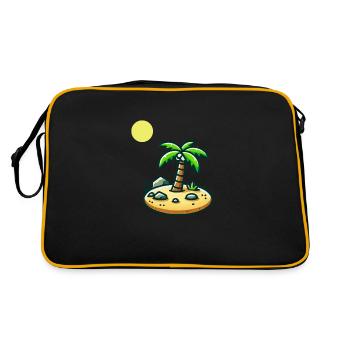 Insel Comic - Retro Tasche - Schwarz/Gold - Hinten