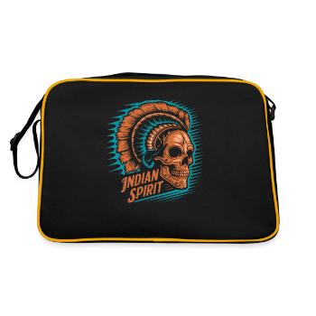 Indischer Geist - Retro Tasche - Schwarz/Gold - Hinten