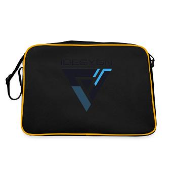 Futuristic-iconic-logo - Retro Bag - black/gold - Back
