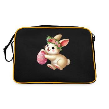 Bunny Animal Easter Bunny - Retro Bag - black/gold - Back