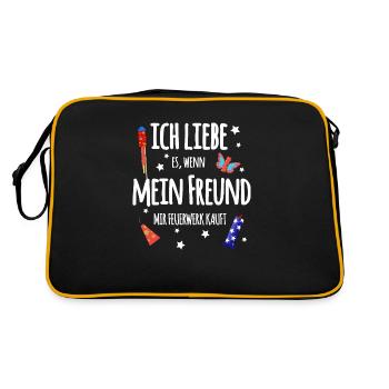 Pyro Freund - Retro Tasche - Schwarz/Gold - Hinten
