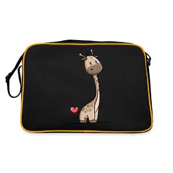 Girafe fille - Sac Retro - noir/or - Dos