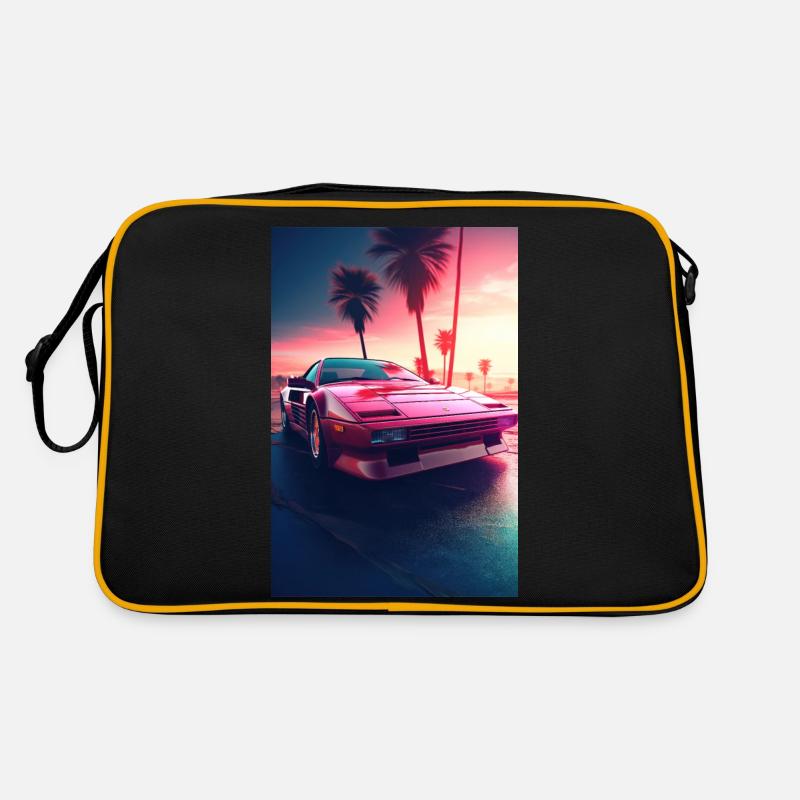 Electric Velocity: Synthwave Speedster Retro Tasche