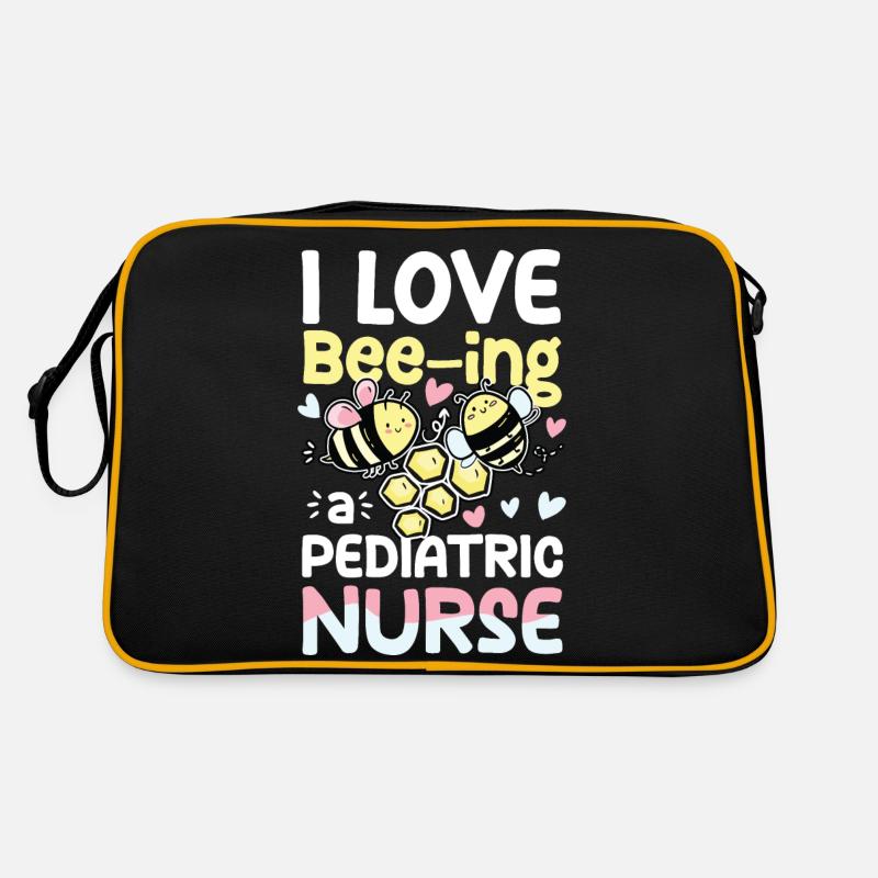 I Love Bee-ing a Pediatric Nurse Retro Tasche