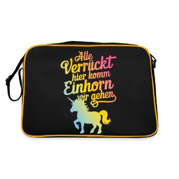 Licorne Licornes Créatures mythiques Mystique - Sac Retro - noir/or - Dos